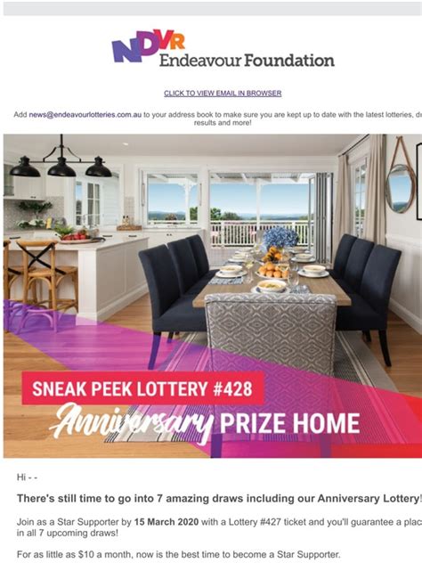 endeavour home lottery|Here is a sneak peek at .